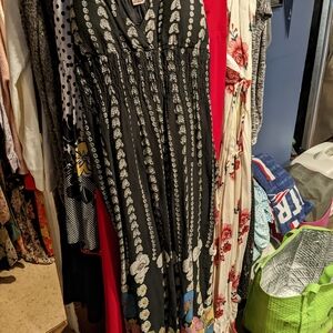 Floral Black Maxi Dress